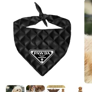 Black Quilted Pawda Dog Bandana